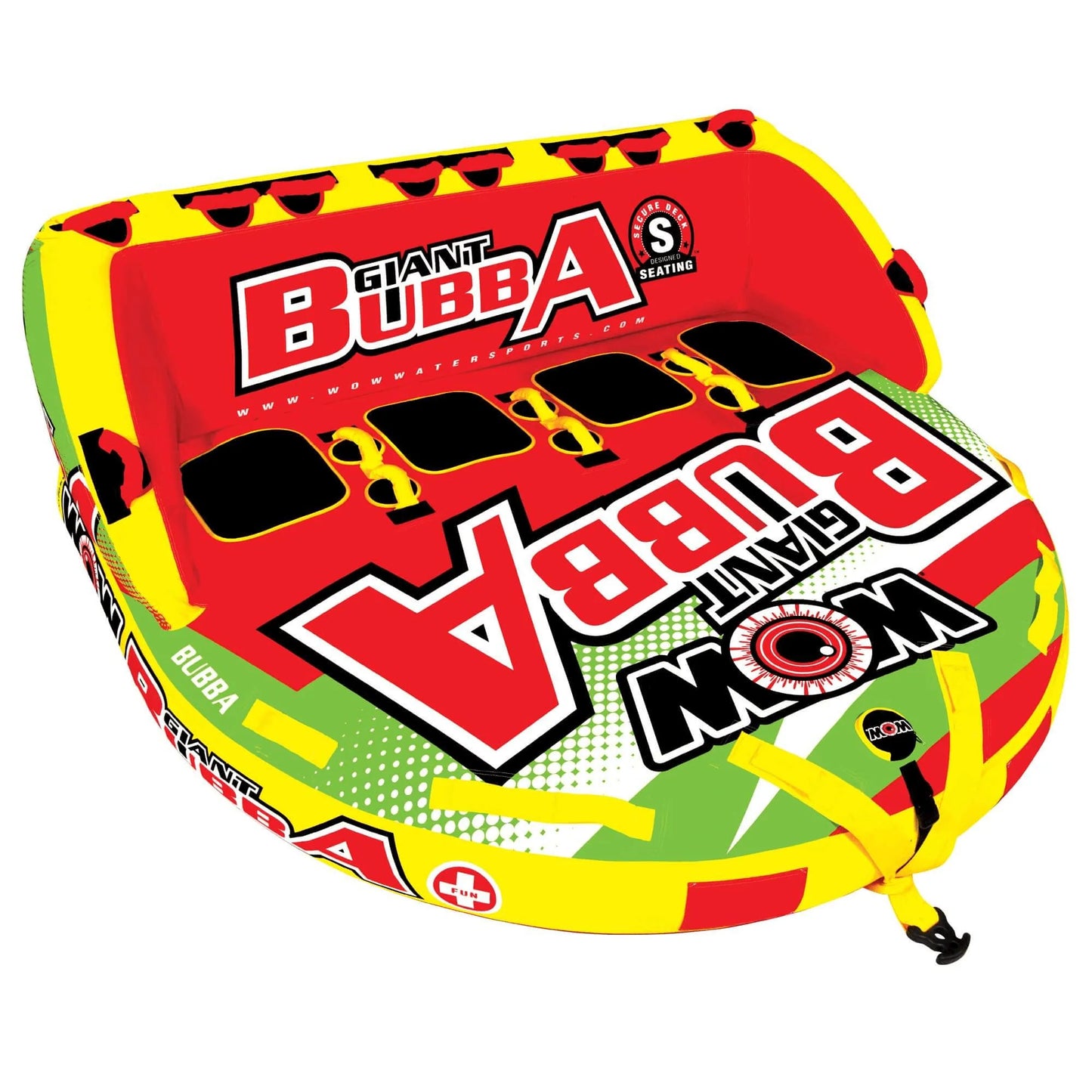 WOW Watersports Big Bubba 1 to 4 Person Inflatable Towable Deck Tube
