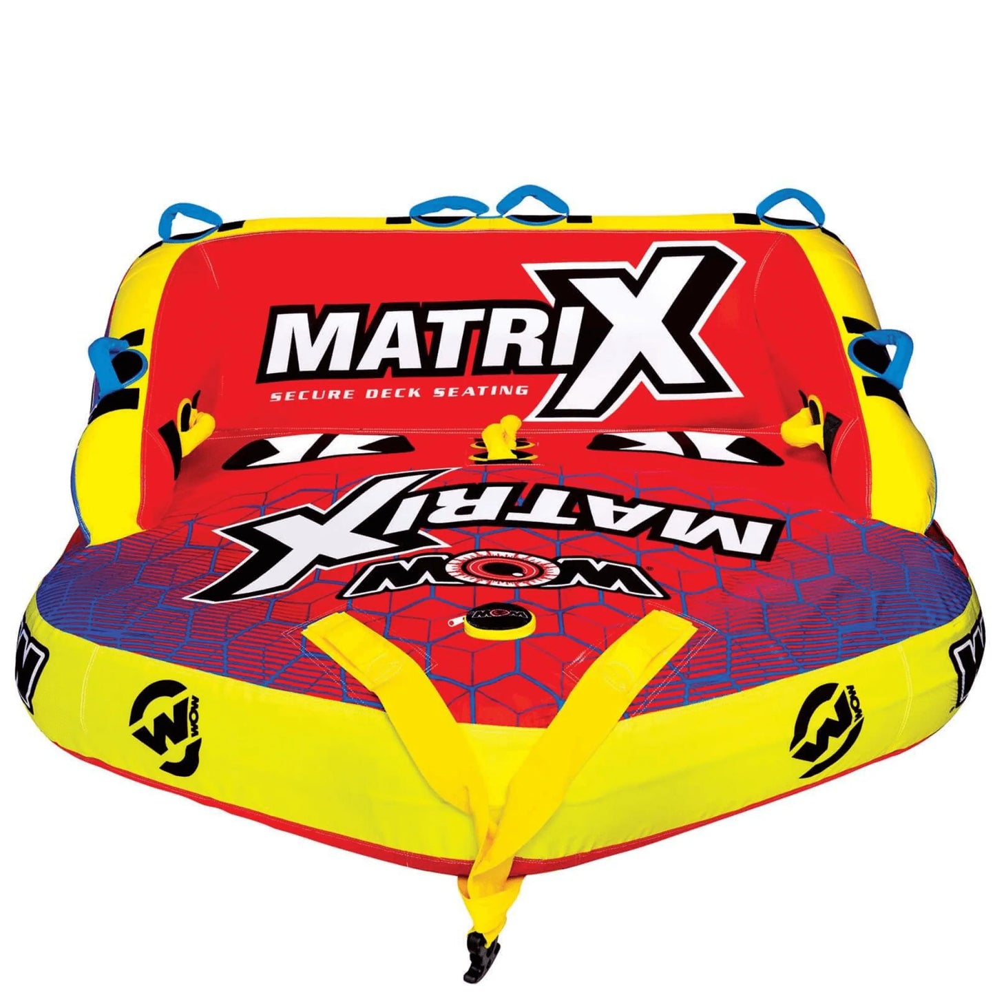 WOW Watersports Matrix Towable Boat Tube W Secure Seating for 1-4 Persons