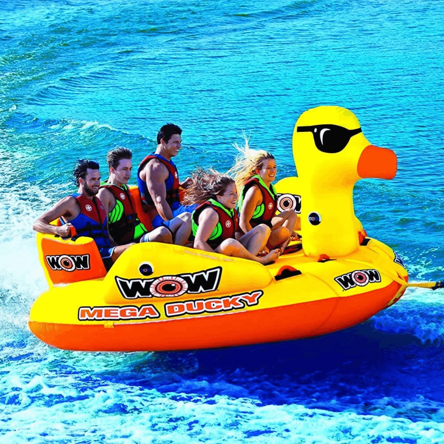 WOW Watersports Mega Ducky 5P Towable with Extra High Backrest
