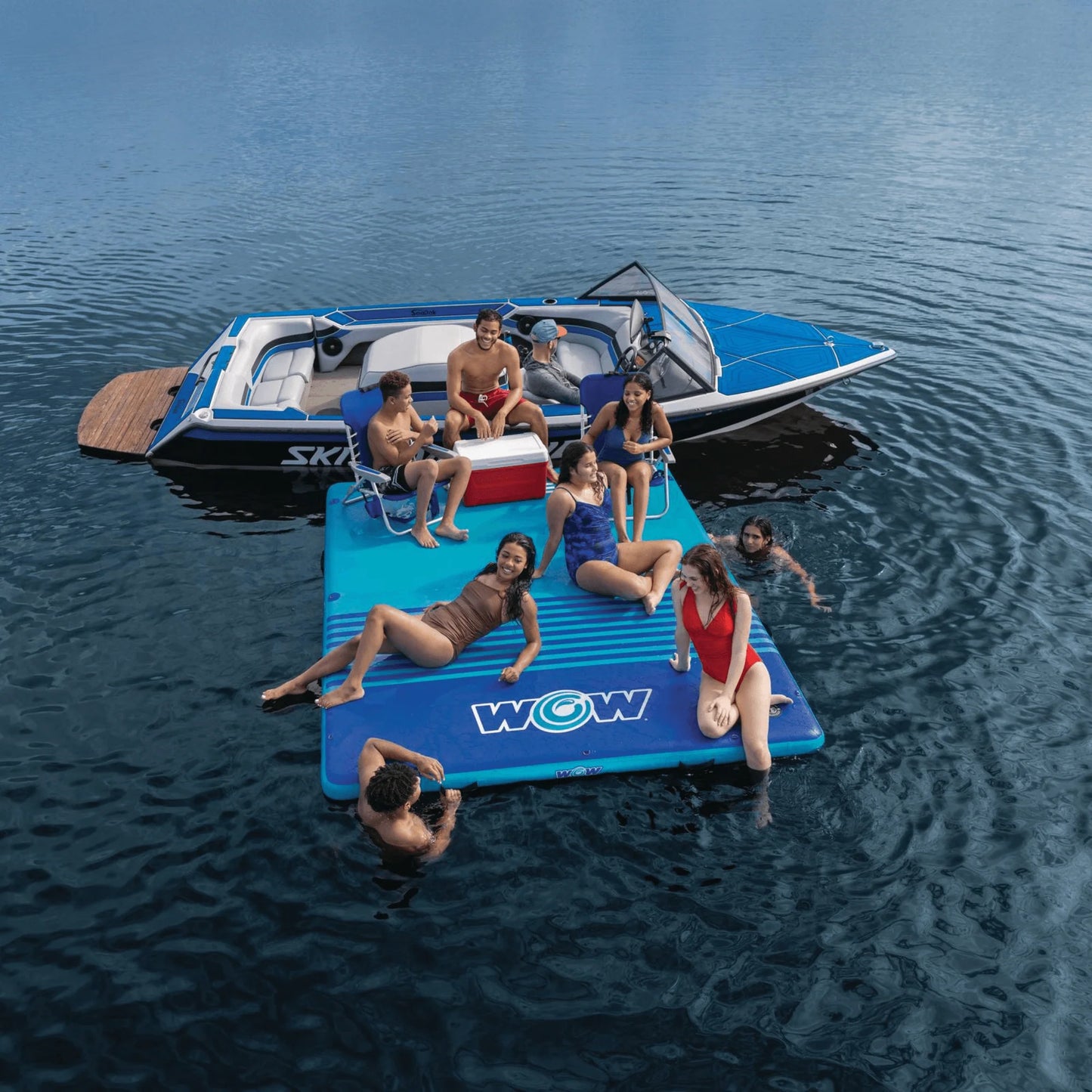WOW Watersports 10'X8'X6" Drop Stitch Vacation Station Dock W Handles
