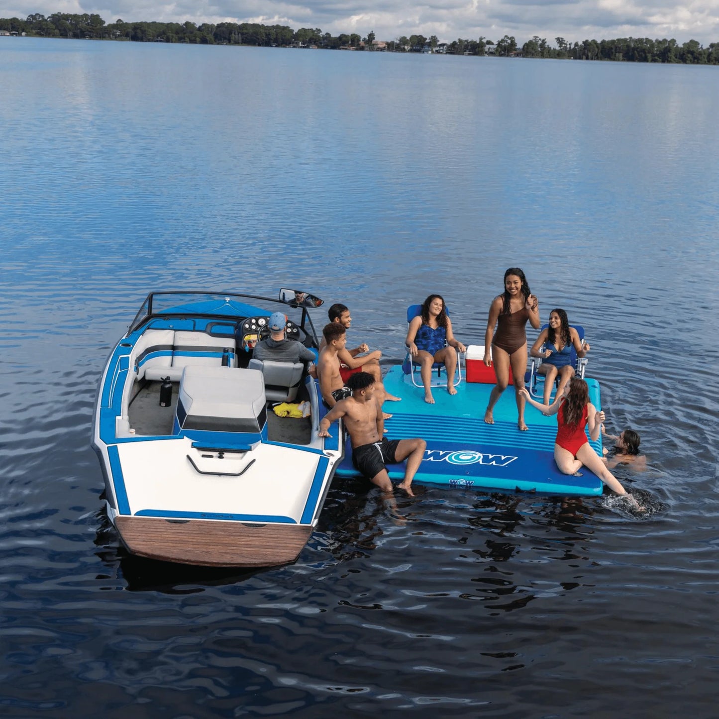 WOW Watersports 10'X8'X6" Drop Stitch Vacation Station Dock W Handles