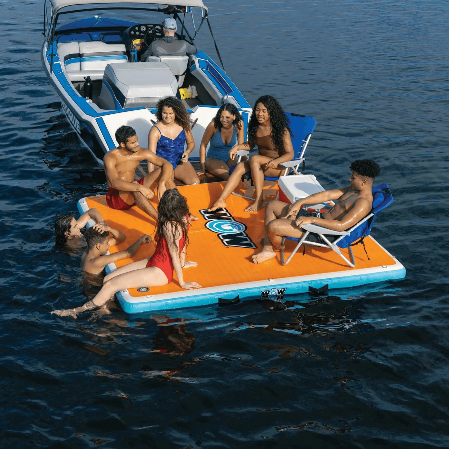 WOW Watersports Drop Stitch Vacation Station Dock W Deckpad