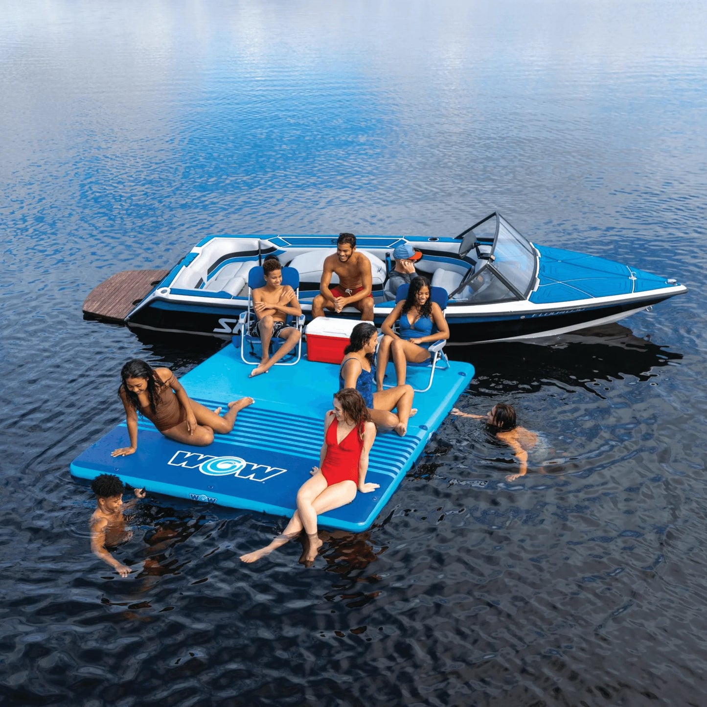 WOW Watersports 10'X8'X6" Drop Stitch Vacation Station Dock W Handles