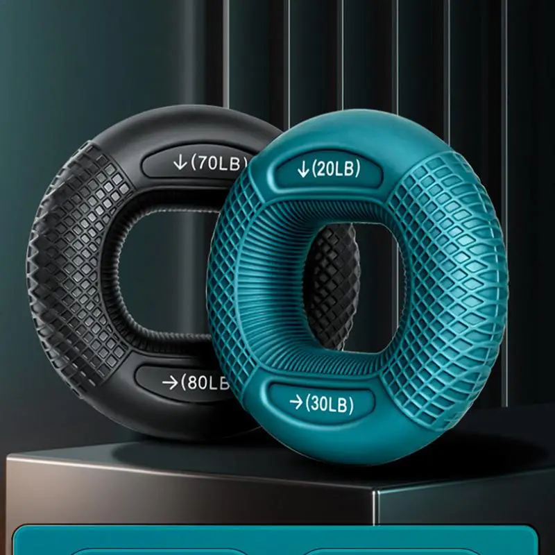 1Pc Hand Grip Strengthener, Grip Strength Trainer, Fingers Exerciser - Silicone Rings for Muscle Training Sports Rock Climbing Finger Rehabilitation Training,Hand & Wrist Muscles Trainer Stress Relief,5 Resistance Levels