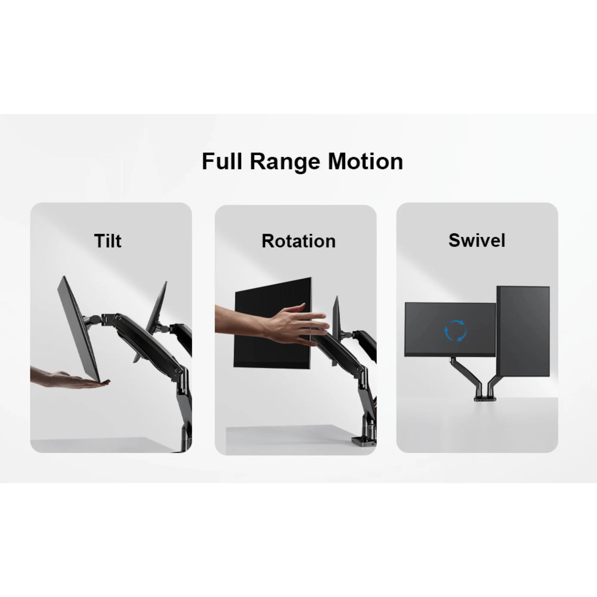 Ergoav Ergolink Motion Desk Mount for Dual Monitors up to 34" and 22 Lbs