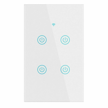 1/2/3/4 Gang Wifi Smart Wall Touch Light Switch Glass Panel for Alexa/Google APP