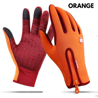 Heated Winter Gloves Touch Screen Riding Motorcycle Sliding Waterproof Sports Gloves with Fleece
