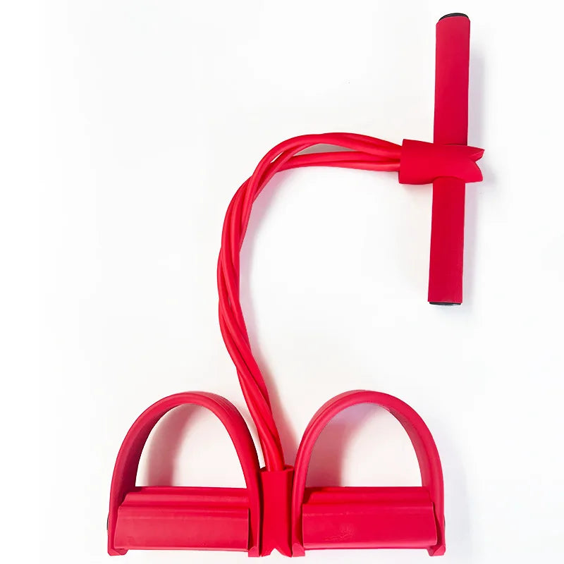 Multifunction Tension Rope, 6-Tube Elastic Yoga Pedal Puller Resistance Band, Natural Latex Tension Rope Fitness Equipment, for Abdomen/Waist/Arm/Leg Stretching Slimming Training