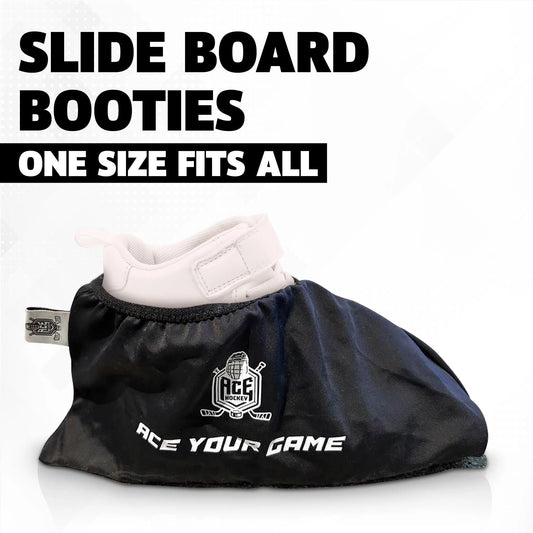 Slide Board Booties for Smooth Gliding (Reusable Washable) Compatible with All Fitness Hockey Slide Boards Slip over Shoe Design One Size Fits All
